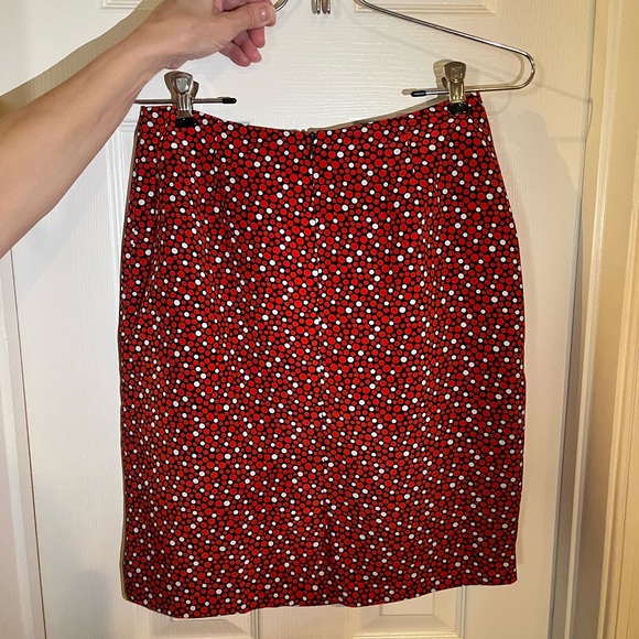 JH Collectibles Red and White Polka Dot Pencil Skirt - Picture 2 of 3